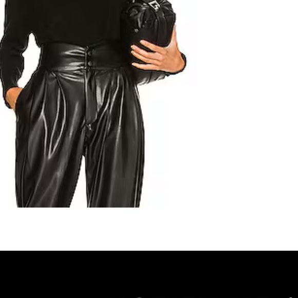 Vegan leather high waist pant in black by Enza Costa, size 2, from Revolve. - Picture 2 of 2